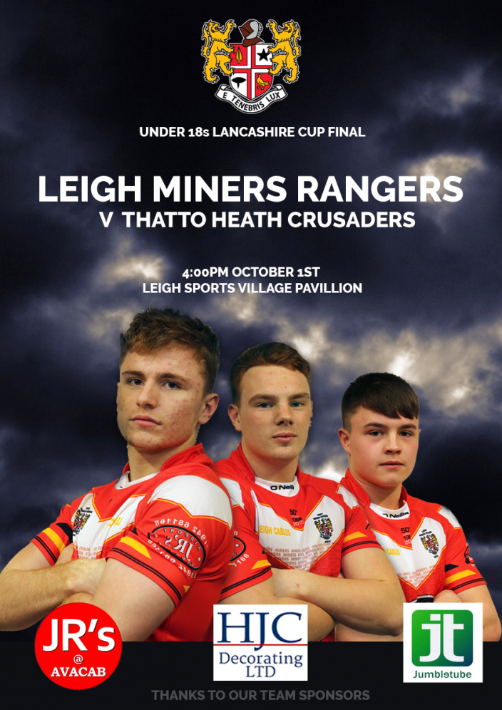 Miners heading to Lancashire Cup Final Leigh Miners Rangers Community Rugby League Club